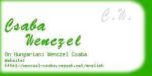 csaba wenczel business card